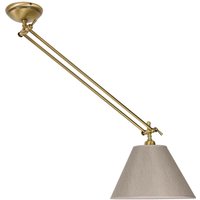 Deckenlampe verstellbar Messing Stoff in Bronze Beige E27 von Ghidini Giovanni Battista
