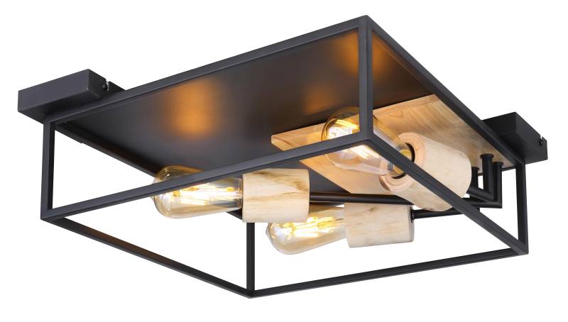 Deckenleuchte 15477D1 in Schwarz max. 60 Watt Deckenlampe Deckenleuchte 15477D1 in Schwarz max. 60 Watt Deckenlampe