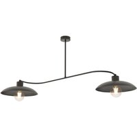 Deckenleuchte 2-flammig Schwarz Metall E27 L:100 cm von Emibig