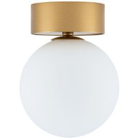 Deckenleuchte Bad Kugel Ø 12 cm G9 in Gold matt Weiß rund von Nowodvorski