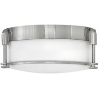 Deckenleuchte Badezimmer Glas Metall in Nickel Weiß Deckenleuchte Badezimmer Glas Metall in Nickel Weiß von ELSTEAD