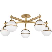 Deckenleuchte Badezimmer IP44 81,3 cm breit Messing Antik Weiß von ELSTEAD