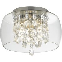 Deckenleuchte Badezimmer IP44 D: 28 cm Glas 3x G9