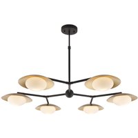 Deckenleuchte Glas Metall 85 verstellbar in Bronze Weiß Gold von Endon