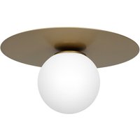 Deckenleuchte Glas Metall Gold Ø35 cm rund E14 blendarm von Luminex