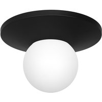 Deckenleuchte Glas Metall Schwarz Ø29 cm E14 blendarm von Luminex