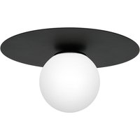 Deckenleuchte Glas Metall Schwarz Ø35 cm rund blendarm Deckenleuchte Glas Metall Schwarz Ø35 cm rund blendarm von Luminex