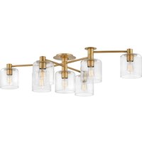 Deckenleuchte Glas Metall verstellbare Breite Messing antik von ELSTEAD