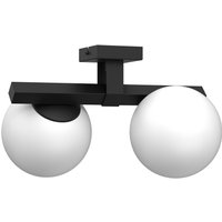 Deckenleuchte Glas satiniert Metall Schwarz 34 cm E27 von Luminex