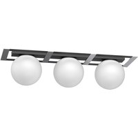 Deckenleuchte Glaskugeln Schwarz Weiß Chrom E27 L:70 cm Deckenleuchte Glaskugeln Schwarz Weiß Chrom E27 L:70 cm von Luminex