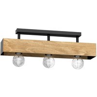 Deckenleuchte Holz Metall E27 Schwarz Natur gemütlich von Luminex