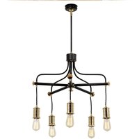 Deckenleuchte Industrie Design Schwarz Messing Metall von ELSTEAD