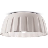 Deckenleuchte Keramik E27 rund D: 40 cm Weiß matt von Ferroluce