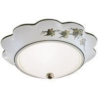 Deckenleuchte Keramik Glas E27 Ø 35 cm rund Landhaus von Ferroluce