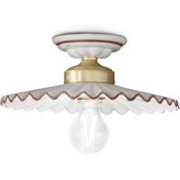 Deckenleuchte Keramik Metall E27 rund Ø 23 cm Landhaus Deckenleuchte Keramik Metall E27 rund Ø 23 cm Landhaus von Ferroluce