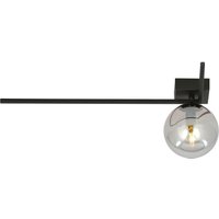 Deckenleuchte Kugelschirm 50 cm Rauchglas Metall E14 von Emibig