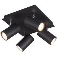 Deckenleuchte MARLEY 4xGU10 von TRIO Leuchten 802430432 Schwarz