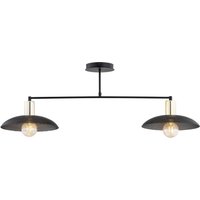Deckenleuchte Metall 100 cm lang Schwarz Gold E27 2-flammig Deckenleuchte Metall 100 cm lang Schwarz Gold E27 2-flammig von Emibig