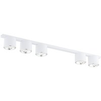 Deckenleuchte Metall 116 cm lang Weiß 5-flammig GU10 AR111 Deckenleuchte Metall 116 cm lang Weiß 5-flammig GU10 AR111 von Emibig