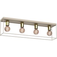 Deckenleuchte Metall Beige Gold L:75 cm E27 Industrial von Luminex