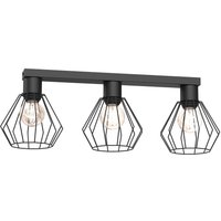 Deckenleuchte Metall Draht Schwarz L:63 cm E27 3-flmg von Luminex