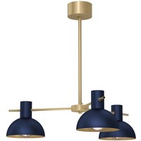 Deckenleuchte Metall Dunkelblau Gold E27 3-flmg elegant von Luminex