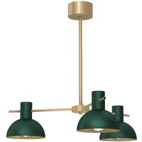Deckenleuchte Metall Dunkelgrün Gold E27 3-flmg elegant von Luminex