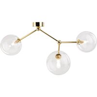 Deckenleuchte Metall Glas 70 cm lang in Gold 3-flammig G9 Deckenleuchte Metall Glas 70 cm lang in Gold 3-flammig G9 von TK Lighting