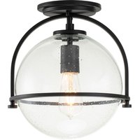 Deckenleuchte Metall Glas E27 rund Ø 28,2 cm Schwarz Deckenleuchte Metall Glas E27 rund Ø 28,2 cm Schwarz von ELSTEAD