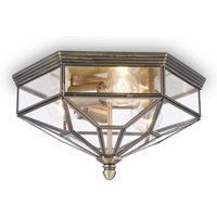 Deckenleuchte Metall Glas IP43 in Bronze E27 3-flammig von Maytoni