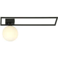 Deckenleuchte Metall Glas L: 50 cm Schwarz Weiß E14 Modern Deckenleuchte Metall Glas L: 50 cm Schwarz Weiß E14 Modern von Emibig