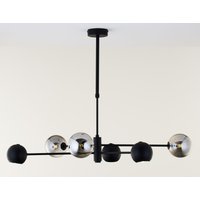 Deckenleuchte Metall Glas L:94 cm G9 GU10 Schwarz Chrom von Zaklad Wielobranzowy Export-Import-Jupiter