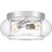Deckenleuchte Metall Glas Ø 30,5 cm IP44 Chrom Bad von ELSTEAD