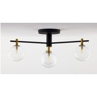 Deckenleuchte Metall Glas in Schwarz Gold G9 B:71 cm von Zaklad Wielobranzowy Export-Import-Jupiter