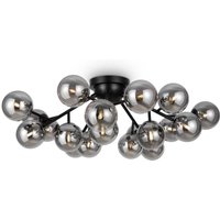 Deckenleuchte Metall Rauchglas B: 75 cm G9 Kugel Schirm von Maytoni
