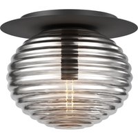 Deckenleuchte Metall Rauchglas Ø 35 cm rund E27 Modern von Maytoni