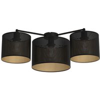 Deckenleuchte Metall Schwarz Gold E27 3-flammig L:61 cm Deckenleuchte Metall Schwarz Gold E27 3-flammig L:61 cm von Luminex