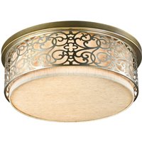 Deckenleuchte Metall Stoff D: 50 cm rund E27 Klassisch von Maytoni