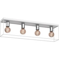 Deckenleuchte Metall Weiß Chrom L:75 cm E27 Industrial von Luminex