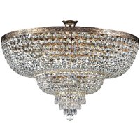 Deckenleuchte Metall rund D: 80 cm in Gold antik E27 von Maytoni