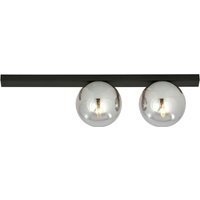 Deckenleuchte Rauchglas Metall L: 60 cm E14 2-flammig Deckenleuchte Rauchglas Metall L: 60 cm E14 2-flammig von Emibig
