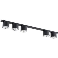 Deckenleuchte Schwarz 116 cm lang Metall 5-flammig GU10 AR111 Deckenleuchte Schwarz 116 cm lang Metall 5-flammig GU10 AR111 von Emibig