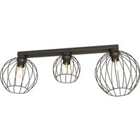 Deckenleuchte Schwarz Draht L:60 cm lang Metall Retro von Emibig