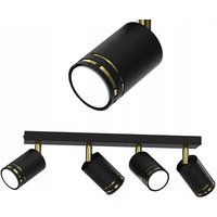 Deckenleuchte Schwarz Gold Bewegliche Led Gu10 Polnische Spot-Reflektorlampe Deckenleuchte Schwarz Gold Bewegliche Led Gu10 Polnische Spot-Reflektorlampe