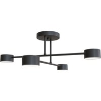 Deckenleuchte Schwarz Metall GX53 4-flammig akzentuiert Deckenleuchte Schwarz Metall GX53 4-flammig akzentuiert von Emibig