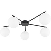 Deckenleuchte Schwarz Weiß L: 67 cm G9 5-flammig Glas Metall Deckenleuchte Schwarz Weiß L: 67 cm G9 5-flammig Glas Metall von TK Lighting