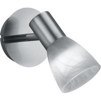 Deckenleuchte VISTO Einflammig von REALITY Leuchten Metall Nickel Matt / Glas Alabasterfarbig