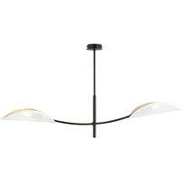 Deckenleuchte Weiß Gold Schwarz L: 103 cm drehbar 2x E14 Deckenleuchte Weiß Gold Schwarz L: 103 cm drehbar 2x E14 von Emibig