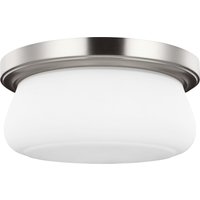 Deckenleuchte Weiß Nickel rund Ø33cm Metall Glas Deckenleuchte Weiß Nickel rund Ø33cm Metall Glas von ELSTEAD