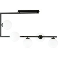 Deckenleuchte groß L: 83 cm H: 55 cm Metall Glas Schwarz Weiß Deckenleuchte groß L: 83 cm H: 55 cm Metall Glas Schwarz Weiß von Emibig
